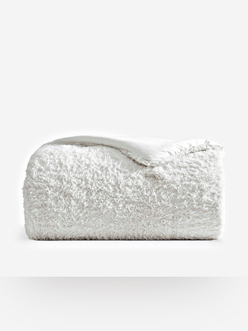 NWOT Sunday Citizen Faux Fur Comforter King/Cal King White/Ivory $480 Retail